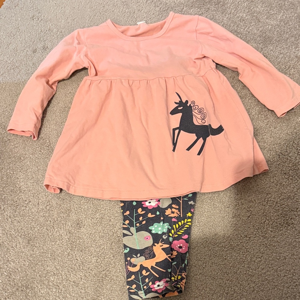 Pink Unicorn Capri Outfit